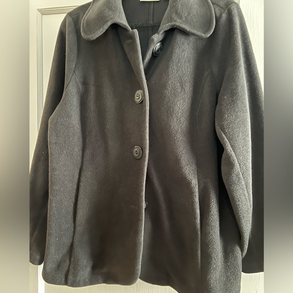 BLACK SUSAN GRAVER FLEECE BLAZER SZ LG